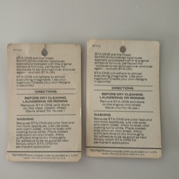 VTG Sta-Ons Self Sticking Candy Velvet Embrodered PATCHES Raisinets & Black Crow - Picture 6 of 11